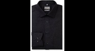 OLYMP Luxor Comfort Fit Overhemd zwart, Effen