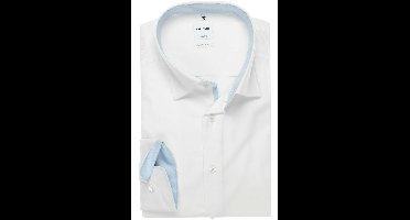 OLYMP Luxor Comfort Fit Overhemd wit, Effen