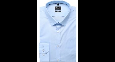 OLYMP No. Six Super Slim Overhemd blauw, Effen