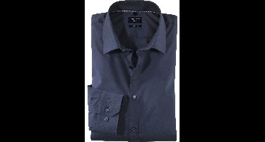 OLYMP No. Six Super Slim Overhemd marine, Effen
