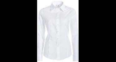 OLYMP Tendenz Comfort Fit Dames Overhemd wit, Effen