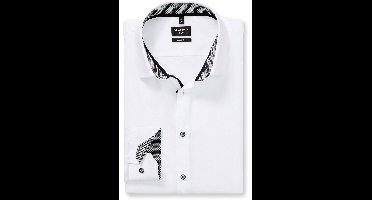 OLYMP No. Six Super Slim Overhemd wit, Effen