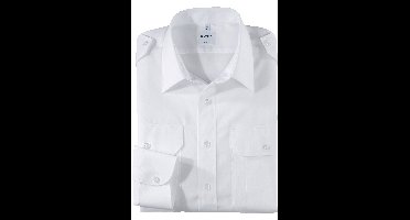 OLYMP Comfort Fit Piloot shirt wit, Effen