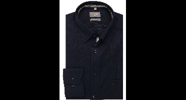 OLYMP Luxor Comfort Fit Overhemd marine, Effen