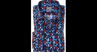 OLYMP Luxor Comfort Fit Overhemd rood, Bedrukt