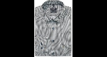 OLYMP Luxor Modern Fit Overhemd grijs-groen, Bedrukt