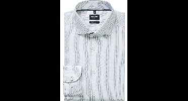 OLYMP Luxor Modern Fit Overhemd zilvergrijs, Gestreept