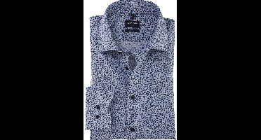 OLYMP Luxor Modern Fit Overhemd blauw, Bedrukt
