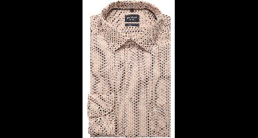 OLYMP Luxor Modern Fit Overhemd mandarijn, Bedrukt