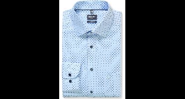 OLYMP Luxor Modern Fit Overhemd blauw, Bedrukt
