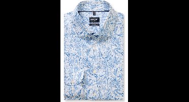 OLYMP Luxor Modern Fit Overhemd blauw, Bedrukt