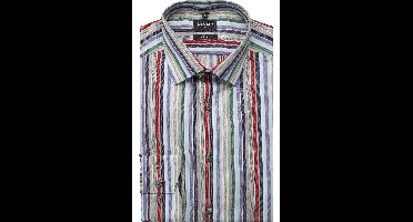 OLYMP Luxor Modern Fit Overhemd marine, Gestreept