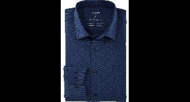 OLYMP Luxor 24/Seven Modern Fit Overhemd rook blauw, Faux-uni