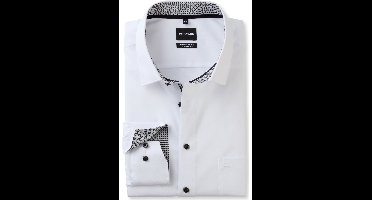 OLYMP Luxor Comfort Big & Tall Overhemd wit, Effen