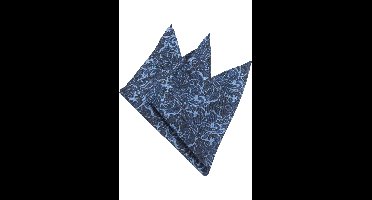 OLYMP Pochet blauw, Bloemen