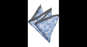 OLYMP Pochet blauw, Effen