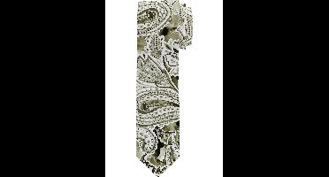 OLYMP Stropdas olijf, Bedrukt