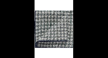 OLYMP Pochet blauw, Bedrukt