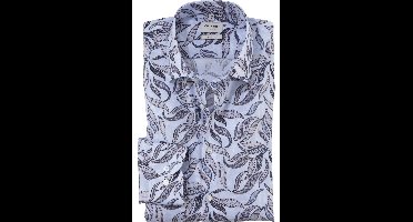 OLYMP Level Five Body Fit Overhemd blauw, Bedrukt