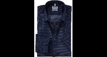 OLYMP Level Five Body Fit Overhemd marine, Bedrukt