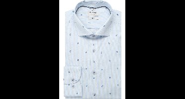 OLYMP Level Five Body Fit Overhemd blauw, Bedrukt