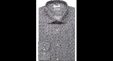 OLYMP Level Five Body Fit Overhemd wit, Bedrukt