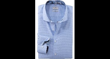 OLYMP Level Five Body Fit Overhemd blauw, Faux-uni