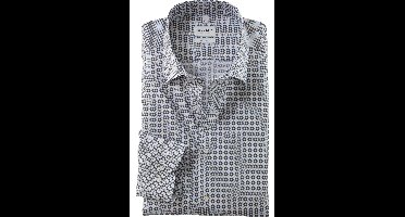 OLYMP Level Five Body Fit Overhemd olijf, Bedrukt