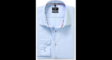 OLYMP No. Six Super Slim Overhemd lichtblauw, Effen