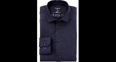 OLYMP No. Six 24/Seven Super Slim Jersey overhemd marine, Effen