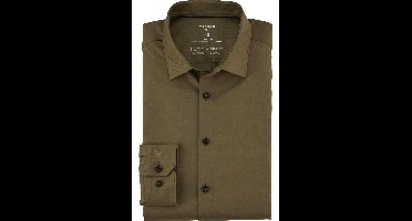 OLYMP No. Six 24/Seven Super Slim Jersey overhemd grijs, Effen