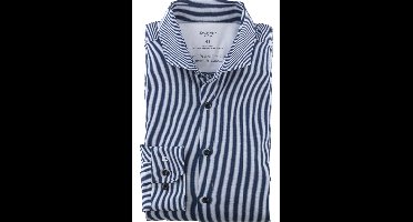 OLYMP No. Six 24/Seven Super Slim Jersey overhemd koninklijk, Gestreept