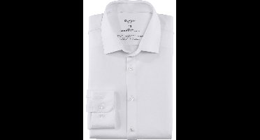 OLYMP No. Six 24/Seven Super Slim Jersey overhemd wit, Effen