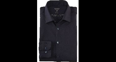 OLYMP No. Six 24/Seven Super Slim Jersey overhemd marine, Effen