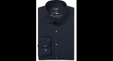 OLYMP No. Six 24/Seven Super Slim Jersey overhemd marine, Effen