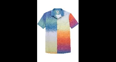 OLYMP Level Five Smart Casual Body Fit Overhemd Korte mouw blauw