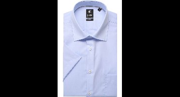 Pure Modern Fit Overhemd Korte mouw lichtblauw