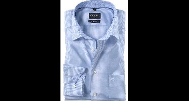 OLYMP Luxor Modern Fit Overhemd blauw, Vichy ruit