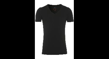 Pure Slim Fit T-Shirt V-hals Dubbel pak zwart, Effen