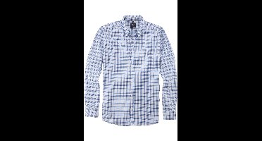 OLYMP Casual Regular Fit Overhemd wit, Ruit