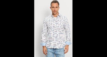 OLYMP Casual Regular Fit Overhemd wit, Ruit