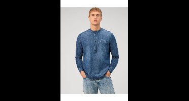 OLYMP Casual Body Fit Overhemd indigo, Effen