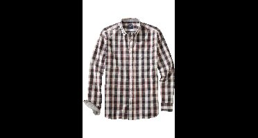 OLYMP Casual Regular Fit Overhemd zwart, Ruit