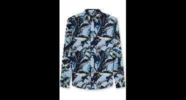 OLYMP Casual Regular Fit Overhemd blauw, Bedrukt