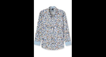 OLYMP Casual Regular Fit Overhemd wit, Bedrukt