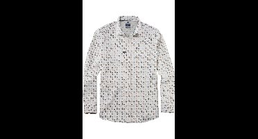 OLYMP Casual Regular Fit Overhemd wit, Bedrukt