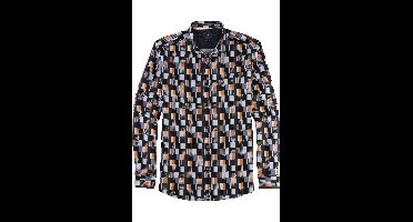 OLYMP Casual Regular Fit Overhemd groen, Bedrukt