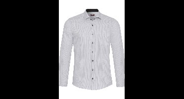 Pure Slim Fit Overhemd zilver, Faux-uni