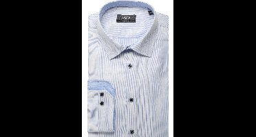 Pure Modern Fit Overhemd lichtblauw, Faux-uni