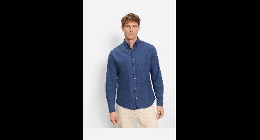OLYMP Casual Regular Fit Overhemd blauw, Effen